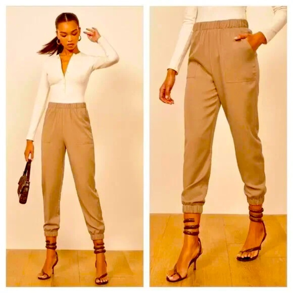 Reformation Montana Tencel Jogger Ankle Fit High Waist Pant size Small